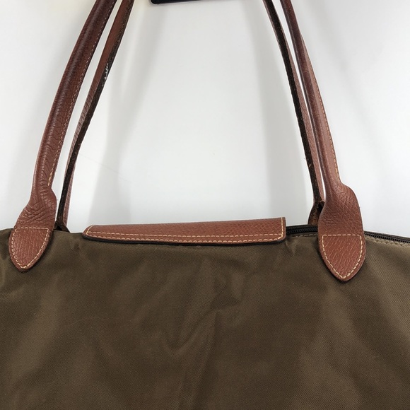 Longchamp Le Pliage Medium Nylon Tote Bag Purse Green - Picture 5 of 7